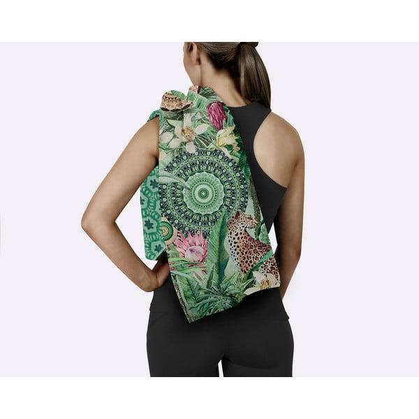 Prosop de plajă verde cu uscare rapidă 50x100 cm – HIP-image-2