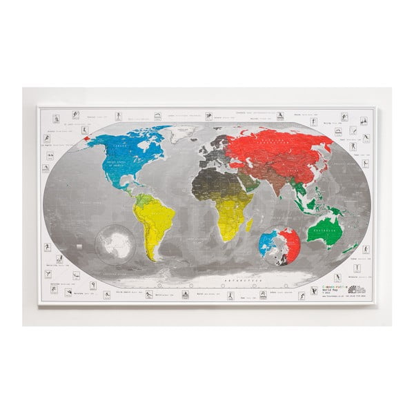Hartă magnetică a lumii Commemorative World Map, 101 x 60 cm