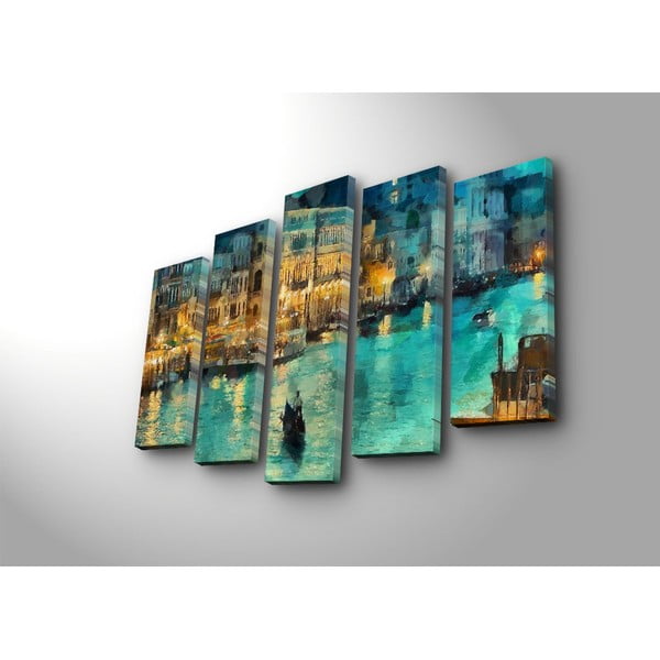 Tablou din 5 piese Venice – Wallity-image-2
