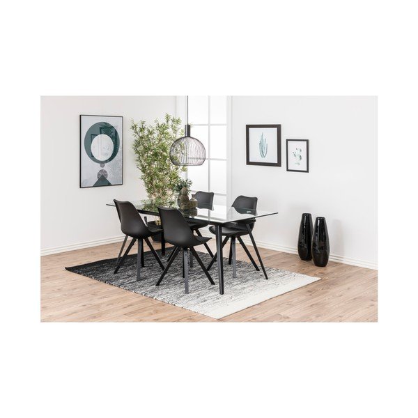 Set 2 scaune Actona Dima, negru-image-1
