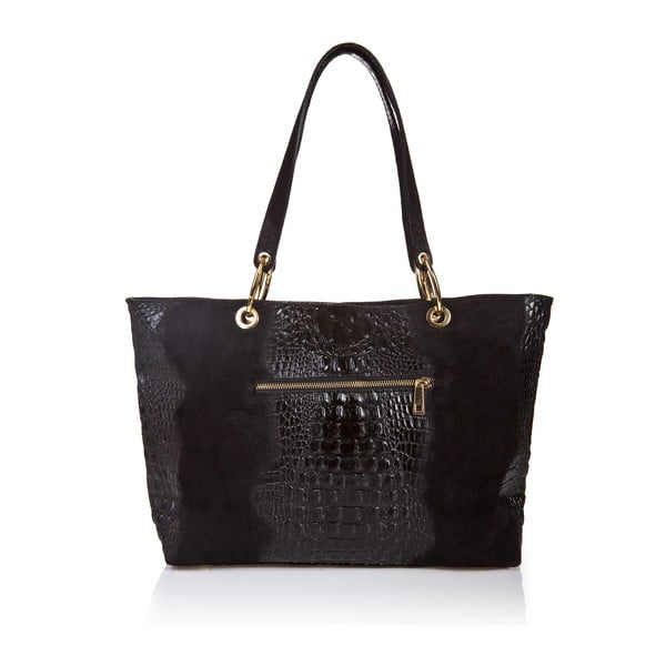 Geantă neagră din piele Massimo Castelli Ravenna -image-2