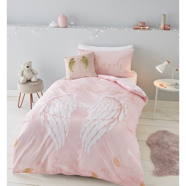 Lenjerie de pat pentru copii 200x135 cm Angel Wings - Catherine Lansfield-image-1