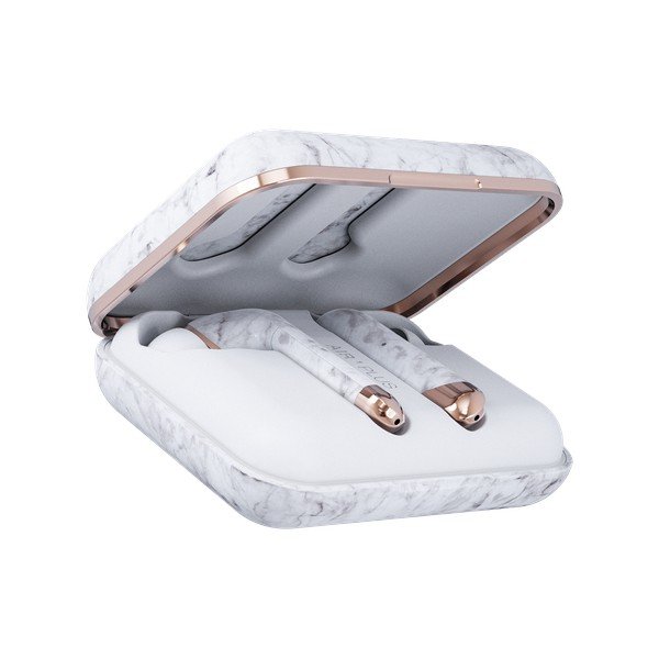 Căști wireless Happy Plugs Air 1 Plus In-Ear, alb marmură-image-2