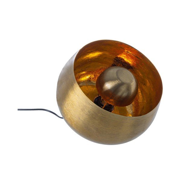 Veioză aurie din metal cu abajur din metal (înălțime 24,5 cm) Ishan – Bizzotto