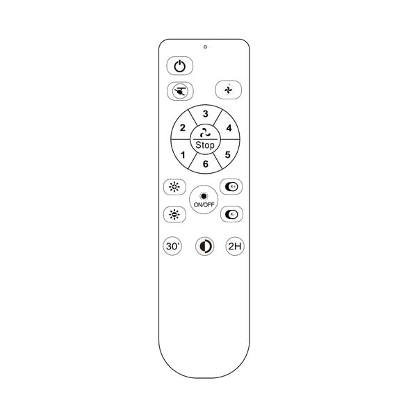 Plafonieră albă LED cu control prin telecomandă/cu ventilator Alan Move – SULION-image-4