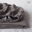 Cearșaf elastic din in Linen Tales, 180 x 200 cm, gri închis