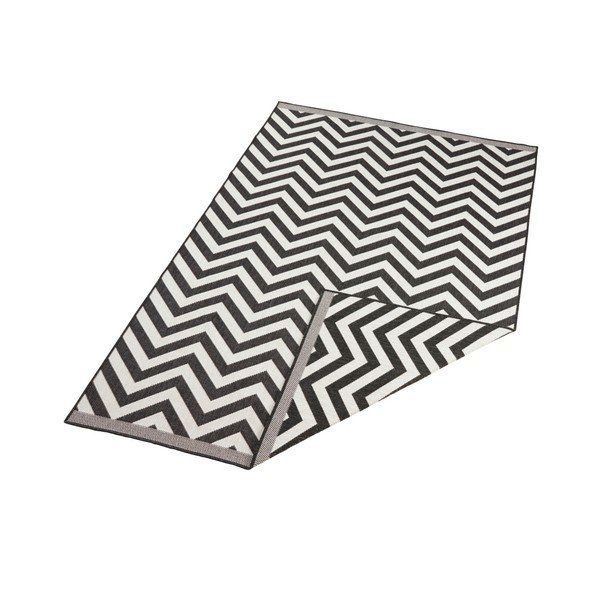 Covor cu 2 fețe Bougari Twin Supreme Mismo, 290 x 200 cm, negru-crem-image-1