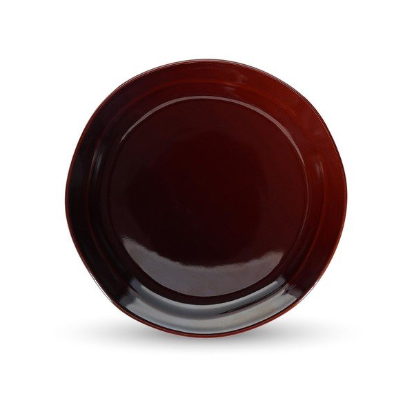 Farfurie burgundy pentru desert  din gresie ø 21 cm Manon – S|P Collection
