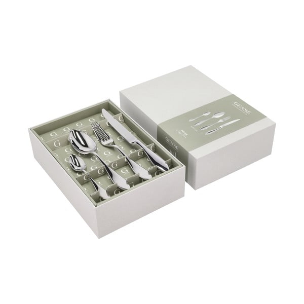 Tacâmuri argintii din oțel inoxidabil 16 buc. Indra – Gense-image-2