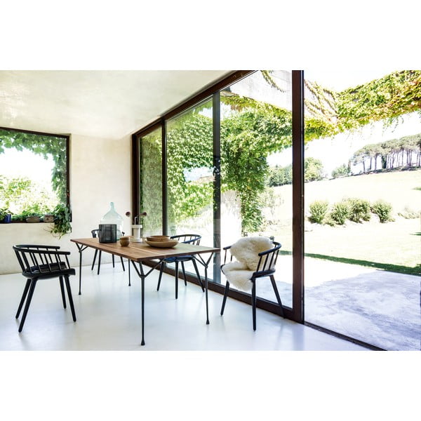 Scaun cu spătar din lemn de frasin Magis Cyborg, maro - alb-image-2