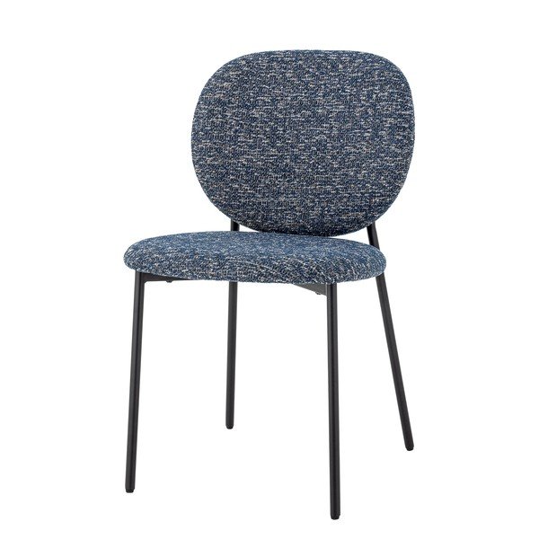 Scaun de dining albastru din material textil Percey – Bloomingville