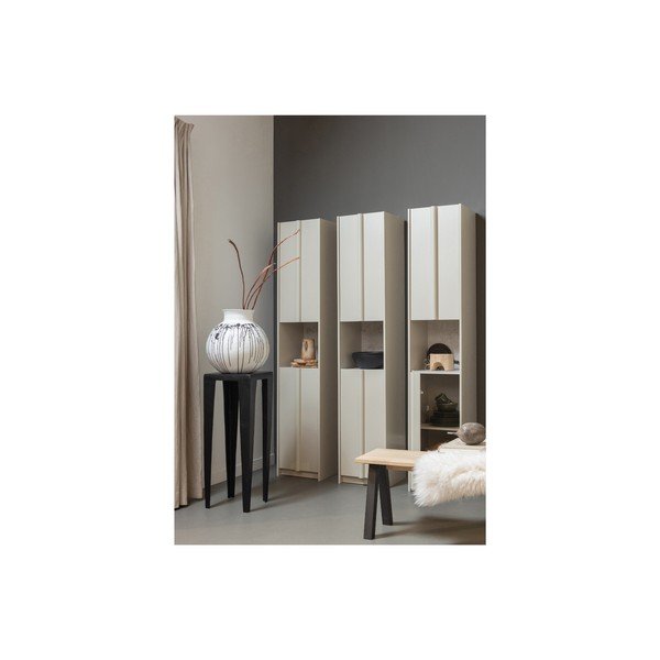 Dulap modular crem din lemn masiv de pin 40x210 cm Basu – WOOOD-image-1