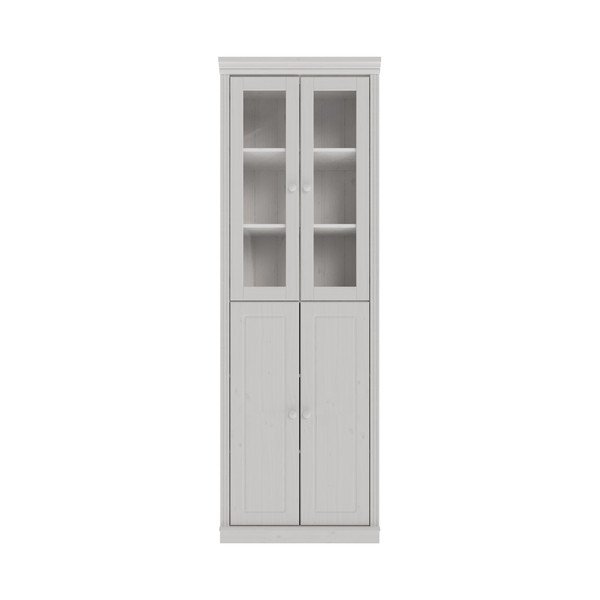 Vitrină albă din lemn de pin 74x223x37 cm Anita – Støraa