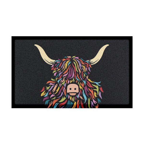 Covoraș de intrare din PVC 40x70 cm Highland Cow – Artsy Doormats