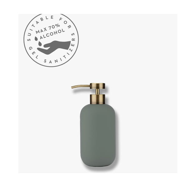 Dozator de săpun lichid verde din ceramică 200 ml Lotus – Mette Ditmer Denmark-image-3