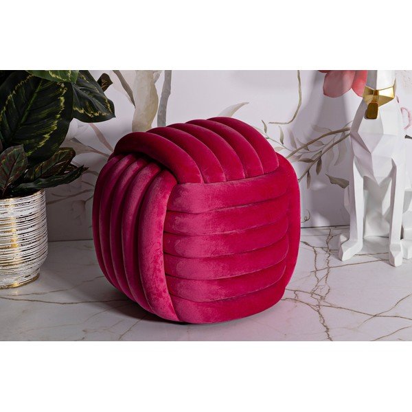 Taburet roz cu tapițerie din catifea Softy – Mauro Ferretti-image-1