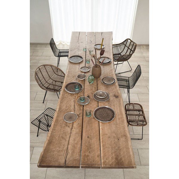 Scaun din ratan negru-natural Sokna – Villa Collection-image-1