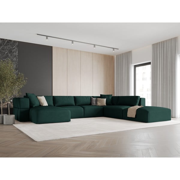 Colțar verde (cu colț pe partea dreaptă/în formă de "U") Esther – Milo Casa-image-1