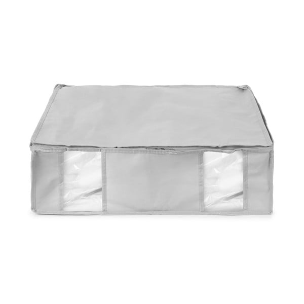 Cutie de depozitare pentru haine din material textil cu vacuum/cu pereți întăriți 56x56x16,5 cm Granit – Compactor-image-4