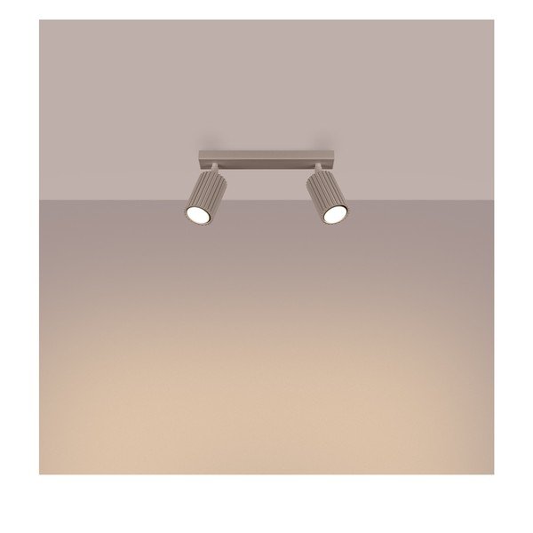 Spot taupe din metal 6,5x30 cm Gleam – Sollux-image-1