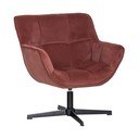 Fotoliu teracotă pivotant cu tapițerie din catifea Wibo – WOOOD