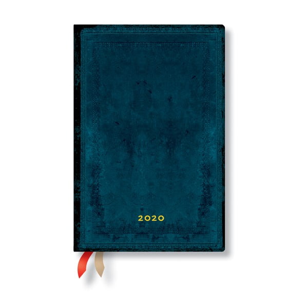 Agendă pentru anul 2020, cu copertă tare Paperblanks Calypso, 368 file, albastru
