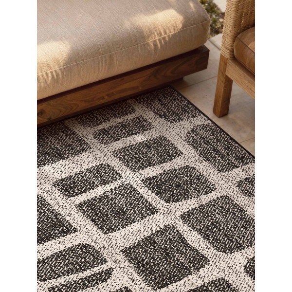 Covor pentru exterior și interior negru/crem 120x170 cm Haringey Ruskin – Ted Baker-image-2