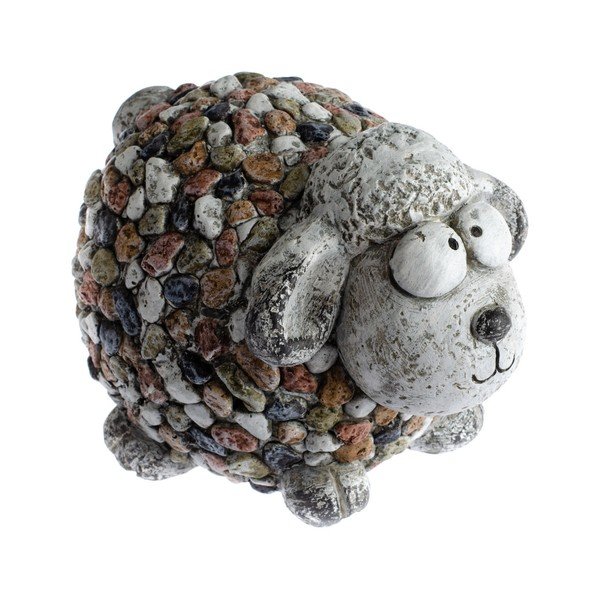 Decorațiune de grădină Dakls Garden Deco Sheep With Stones, înălțime 19 cm