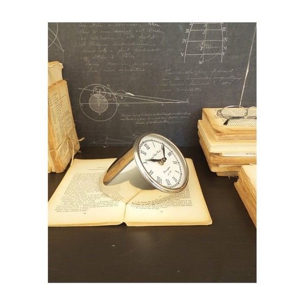 Ceas de masă din oțel Orchidea Milano Davide, înălțime 10 cm