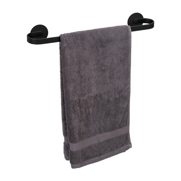 Suport pentru prosoape negru mat autoadeziv din metal Bivio – Wenko-image-4