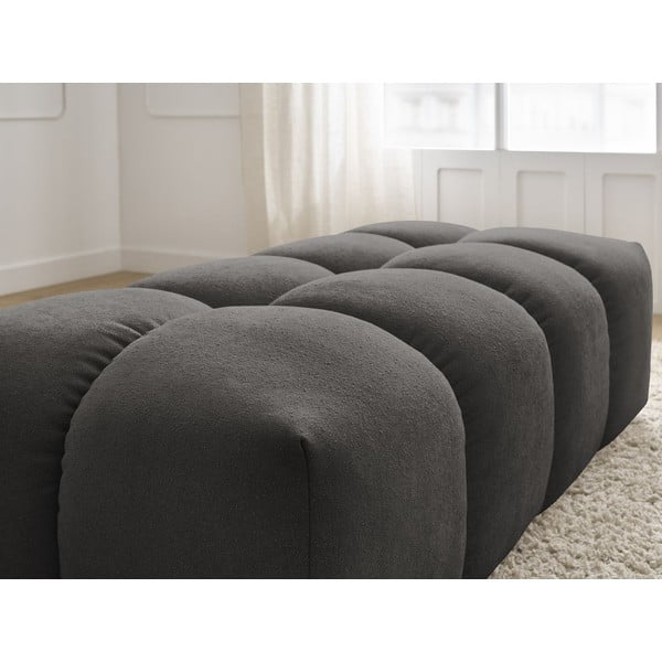 Taburet gri închis cu tapițerie din chenille Everest – Bobochic Paris-image-4