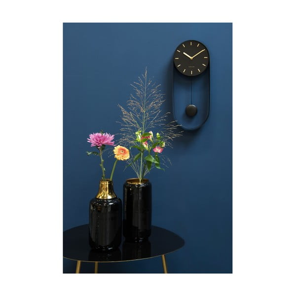 Ceas de perete cu pendul Karlsson Charm, negru-image-2