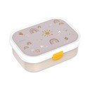 Cutie de gustări pentru copii bej din plastic Sunshine & Rainbow – Mepal