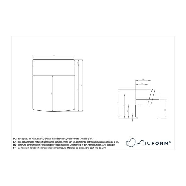 Modul pentru canapea modulară maro deschis Lulu – Miuform-image-4