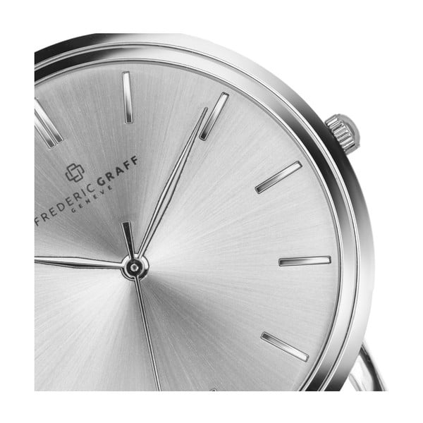 Ceas unisex Frederic Graff Breithorn, curea metalică, argintiu-image-1