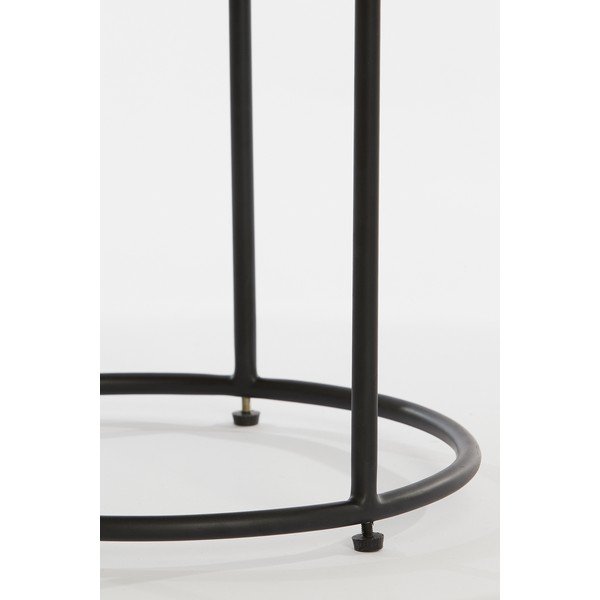 Măsuțe auxiliare  rotunde din piele 2 buc.  ø 53 cm Jairo – Light & Living-image-1