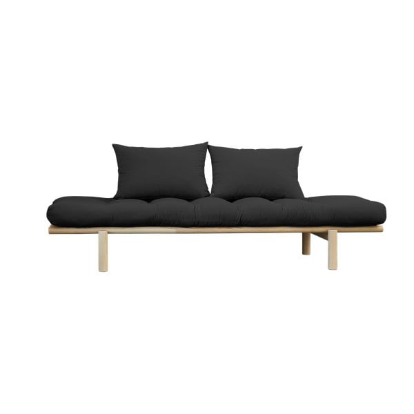 Canapea neagră extensibilă 200 cm Pace - Karup Design