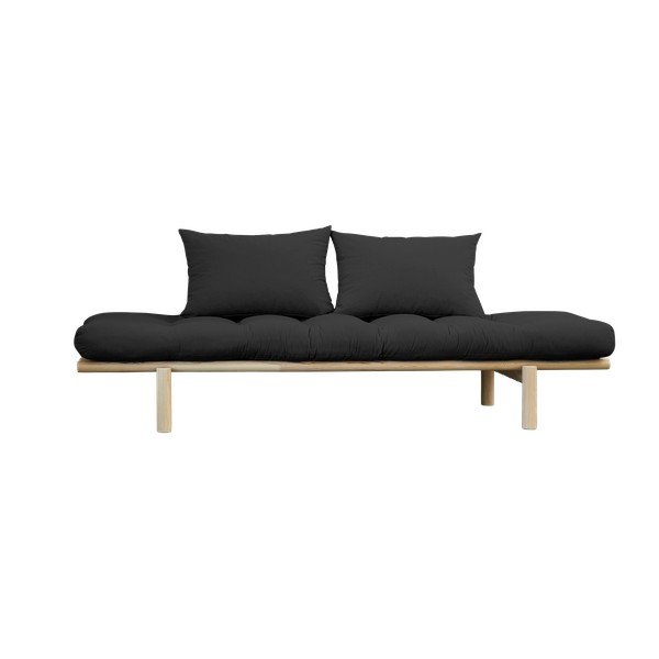 Canapea neagră extensibilă 200 cm Pace - Karup Design