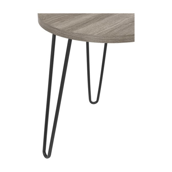 Măsuță auxiliară Støraa Owen, ø 50 cm, maro-gri-image-4