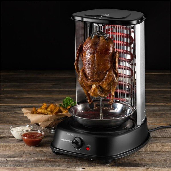 Gril pentru kebab OneConcept Master, negru-image-3