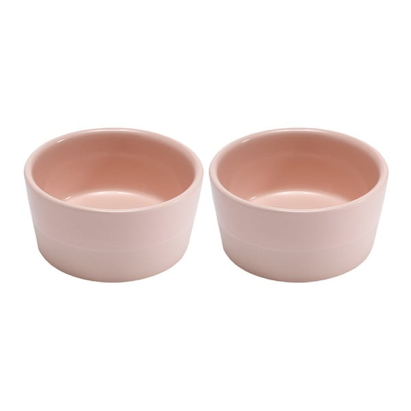 Set 2 boluri din ceramică Ladelle Dipped, Ø 9 cm, roz pastel