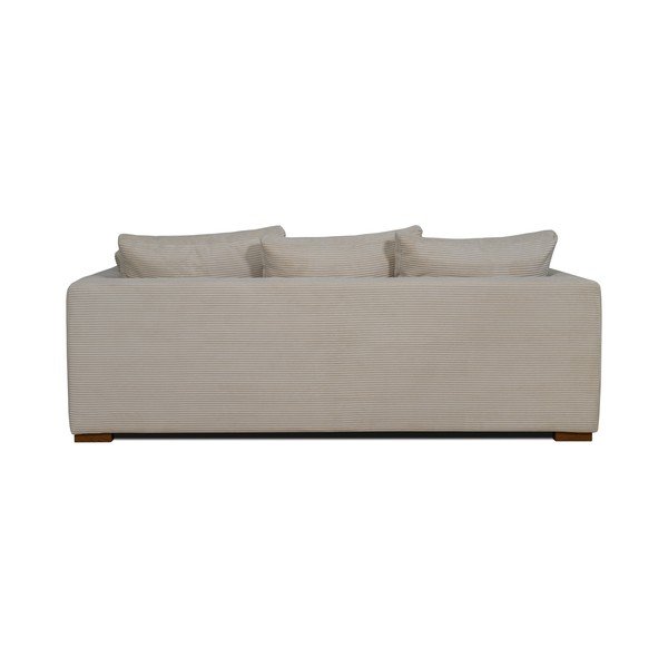 Canapea bej cu tapițerie din catifea reiată  175 cm Comfy – Scandic-image-3