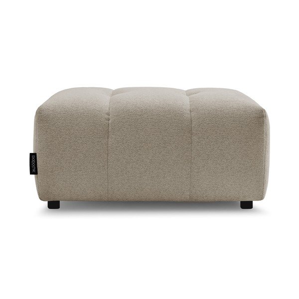 Taburet bej cu tapițerie din chenille Roxelane – Bobochic Paris