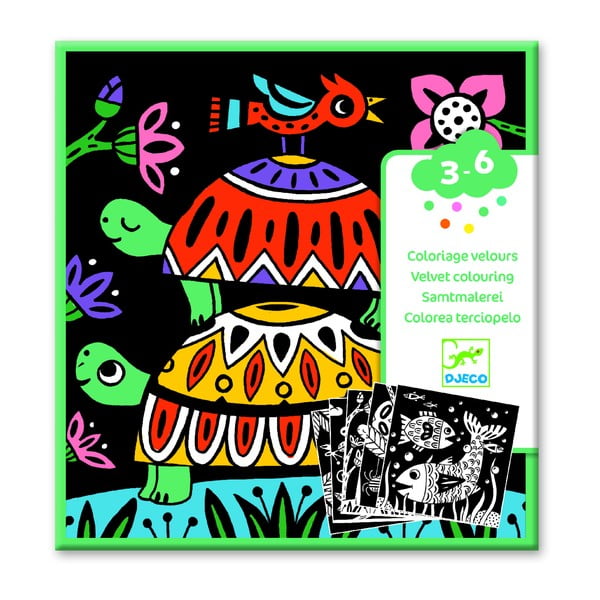 Set 5 imagini de colorat cu suprafață de catifea Djeco-image-2