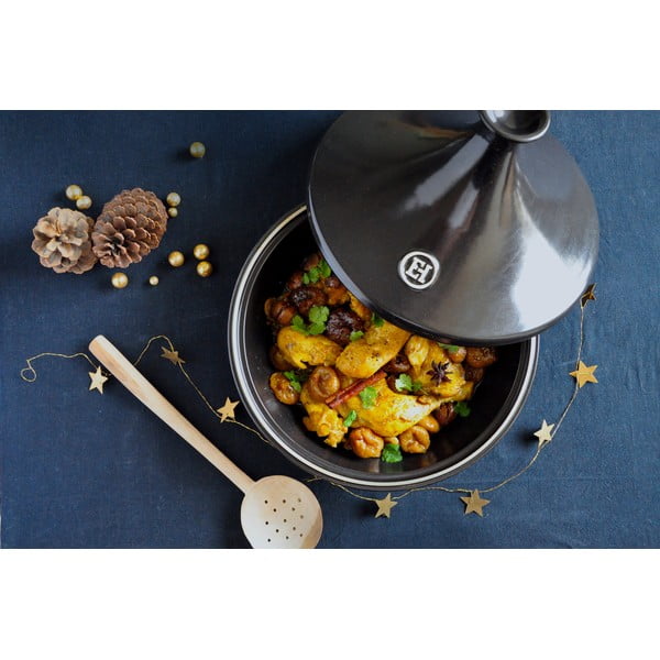 Vas tajine din ceramică Emile Henry Flame, ⌀ 32 cm, negru-image-1