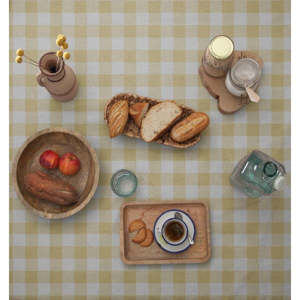 Față de masă Really Nice Things Beige Vichy, 140 x 200 cm-image-2