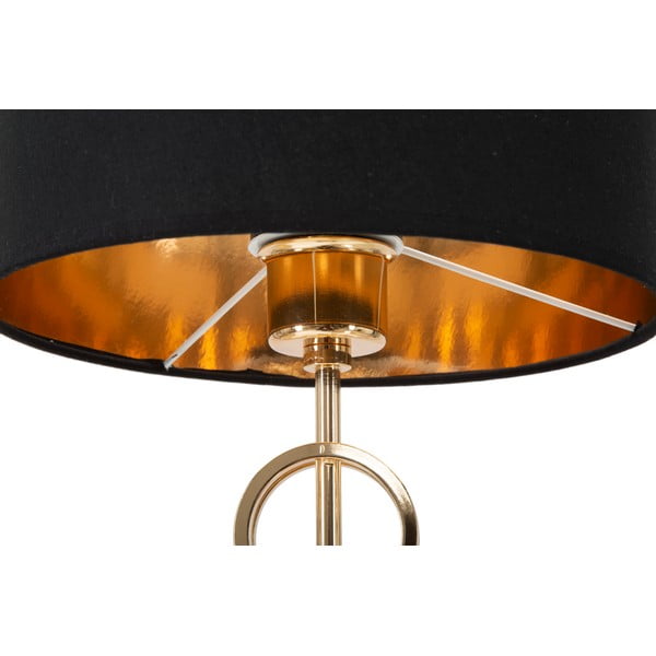 Veioză Mauro Ferretti Glam Rings, înălțime 54,5 cm, negru-auriu-image-3