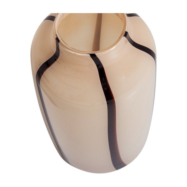 Vază maro/bej din sticlă (înălțime 35 cm) Selena – WOOOD-image-2