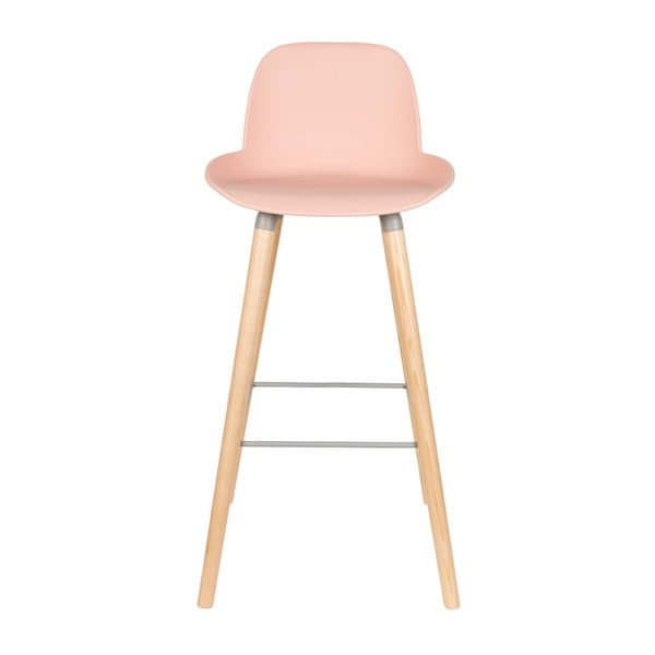 Set 2 scaune bar Zuiver Albert Kuip Old Pink, înălțime scaun 75 cm, roz