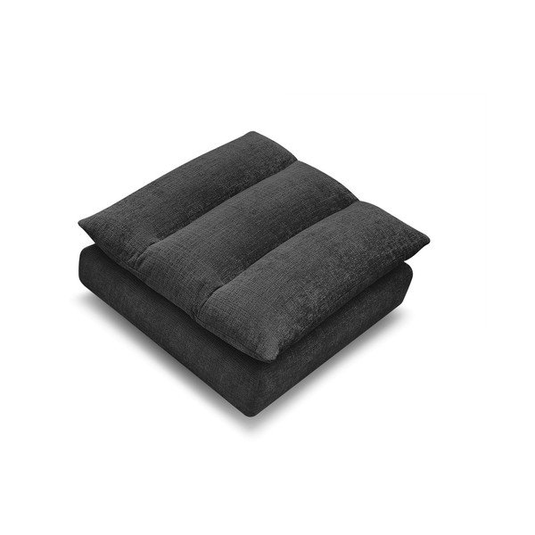 Taburet negru cu tapițerie din chenille Neil – Bobochic Paris-image-2